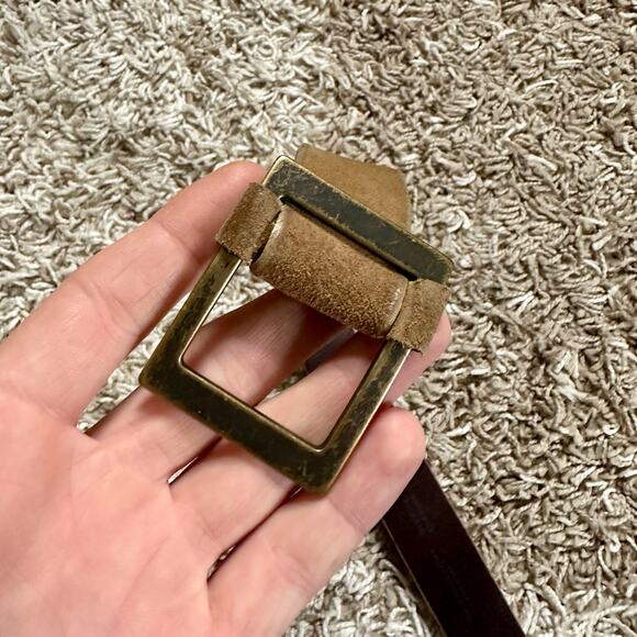Vintage Armani Exchange Brown Leather Belt Made in USA Women’s Size 32 - Picture 3 of 7